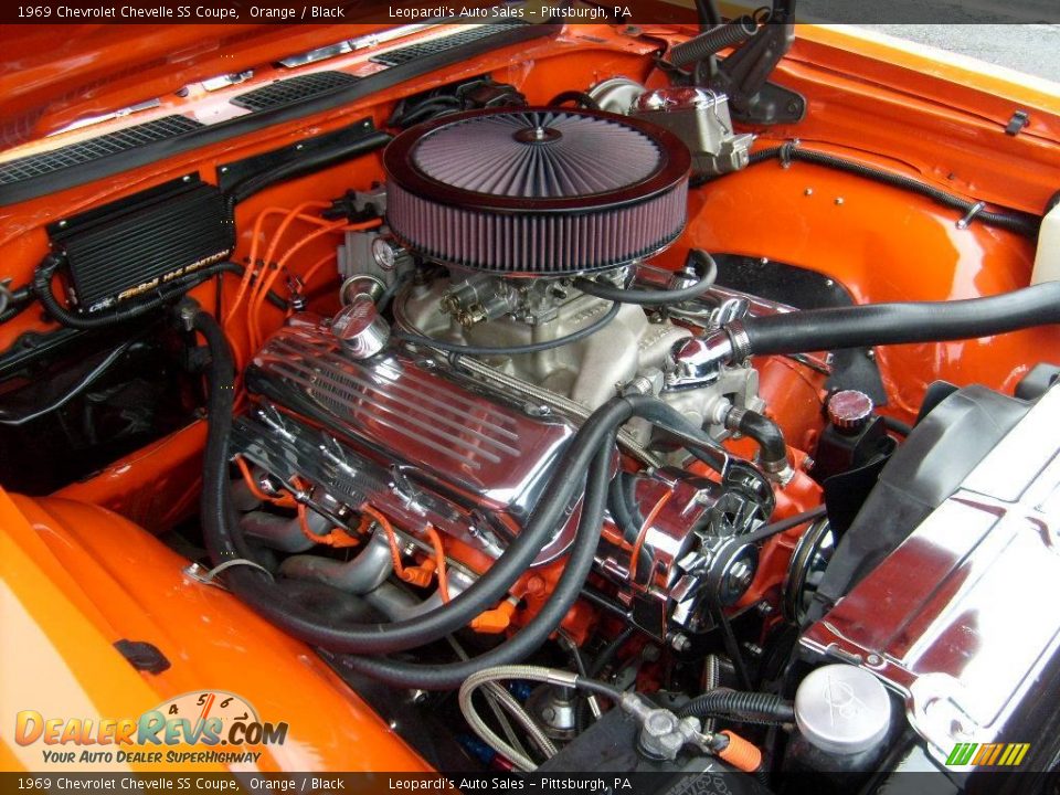 1969 Chevrolet Chevelle SS Coupe Orange / Black Photo #3