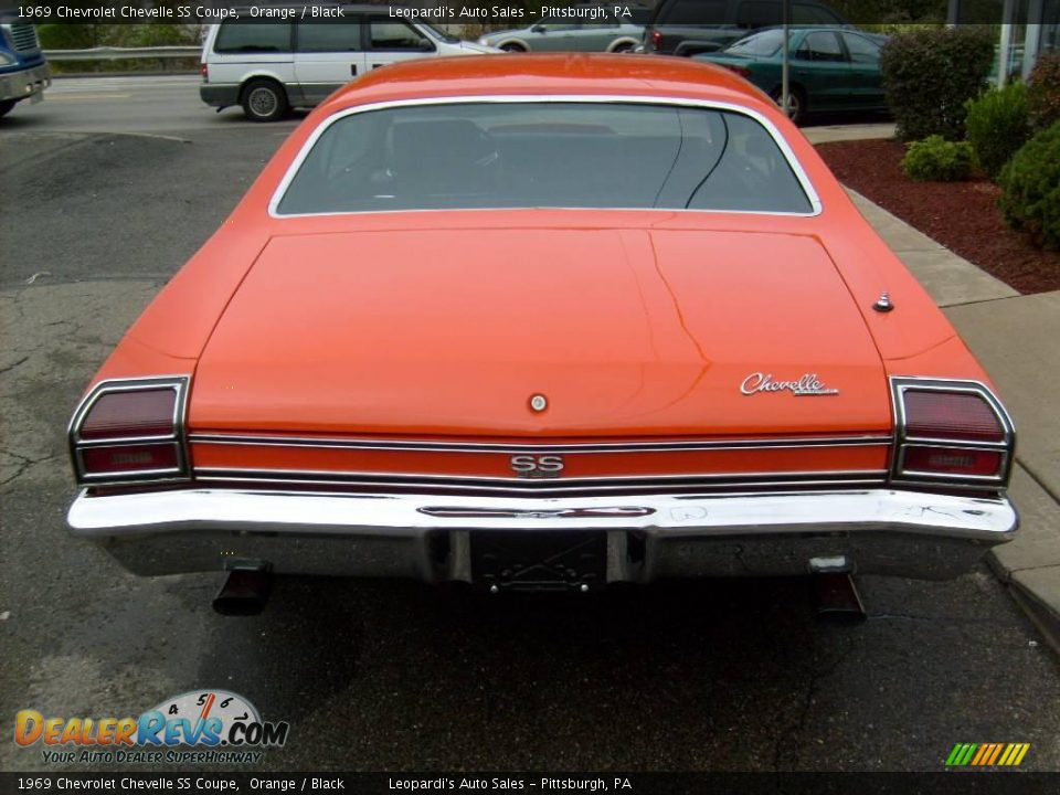 1969 Chevrolet Chevelle SS Coupe Orange / Black Photo #6