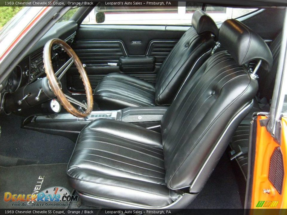 1969 Chevrolet Chevelle SS Coupe Orange / Black Photo #11