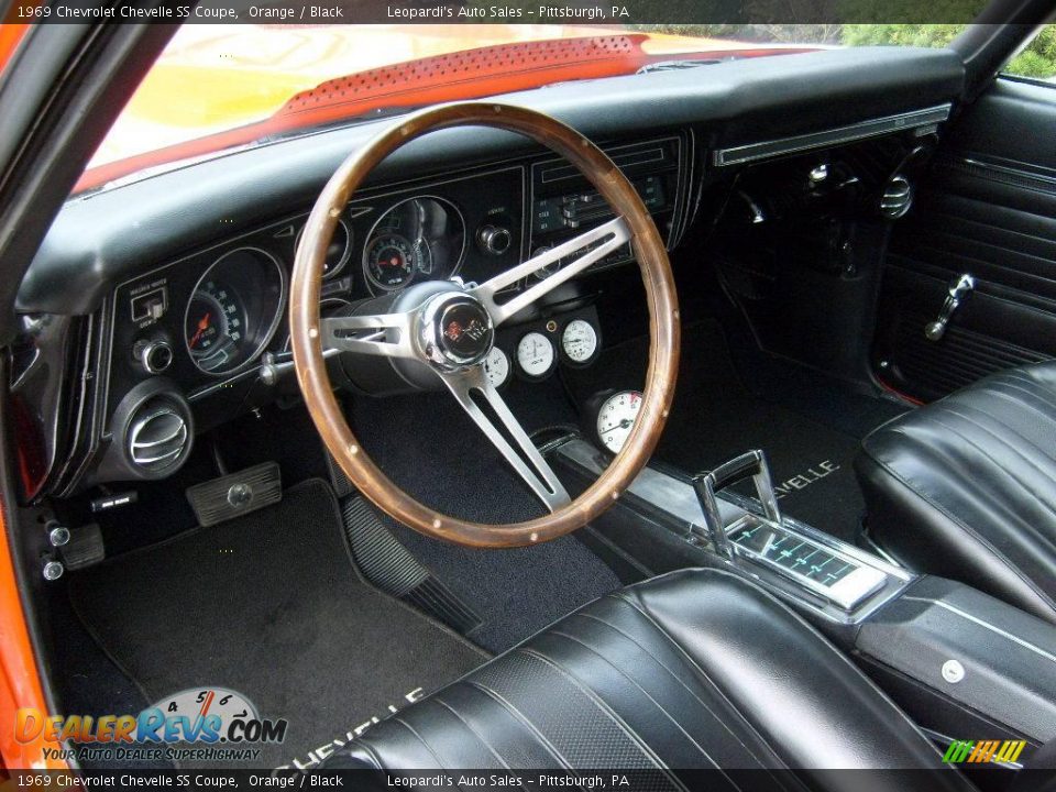 1969 Chevrolet Chevelle SS Coupe Orange / Black Photo #12