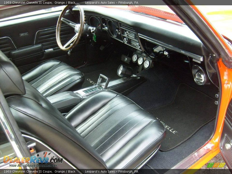 1969 Chevrolet Chevelle SS Coupe Orange / Black Photo #15