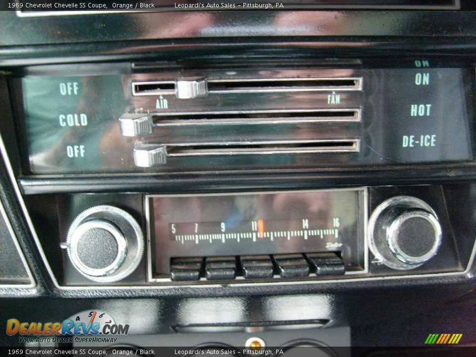 1969 Chevrolet Chevelle SS Coupe Orange / Black Photo #19