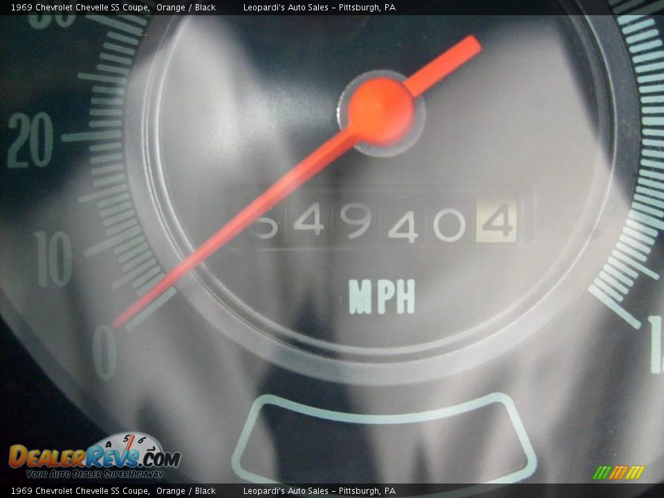 1969 Chevrolet Chevelle SS Coupe Orange / Black Photo #20
