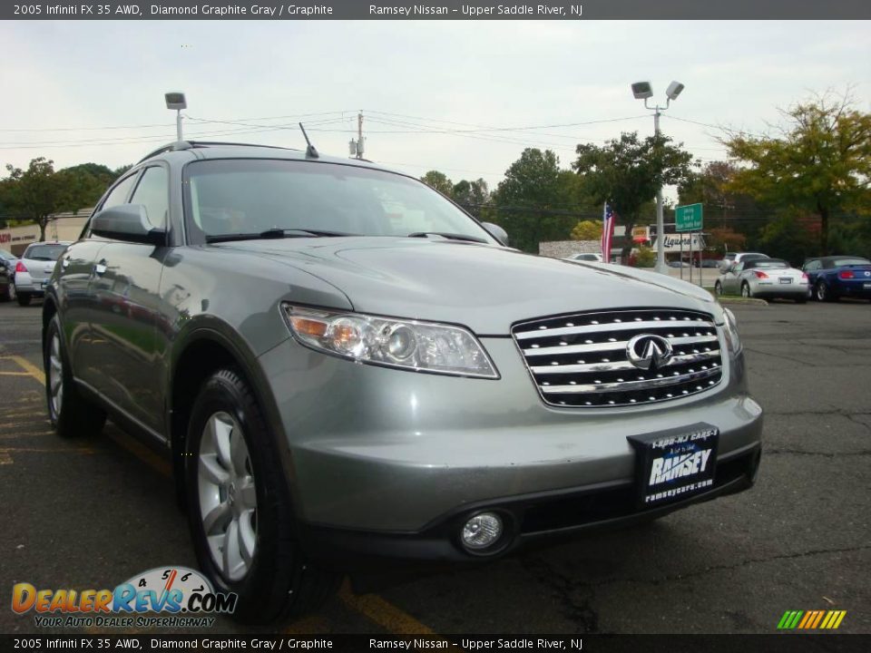2005 Infiniti FX 35 AWD Diamond Graphite Gray / Graphite Photo #14