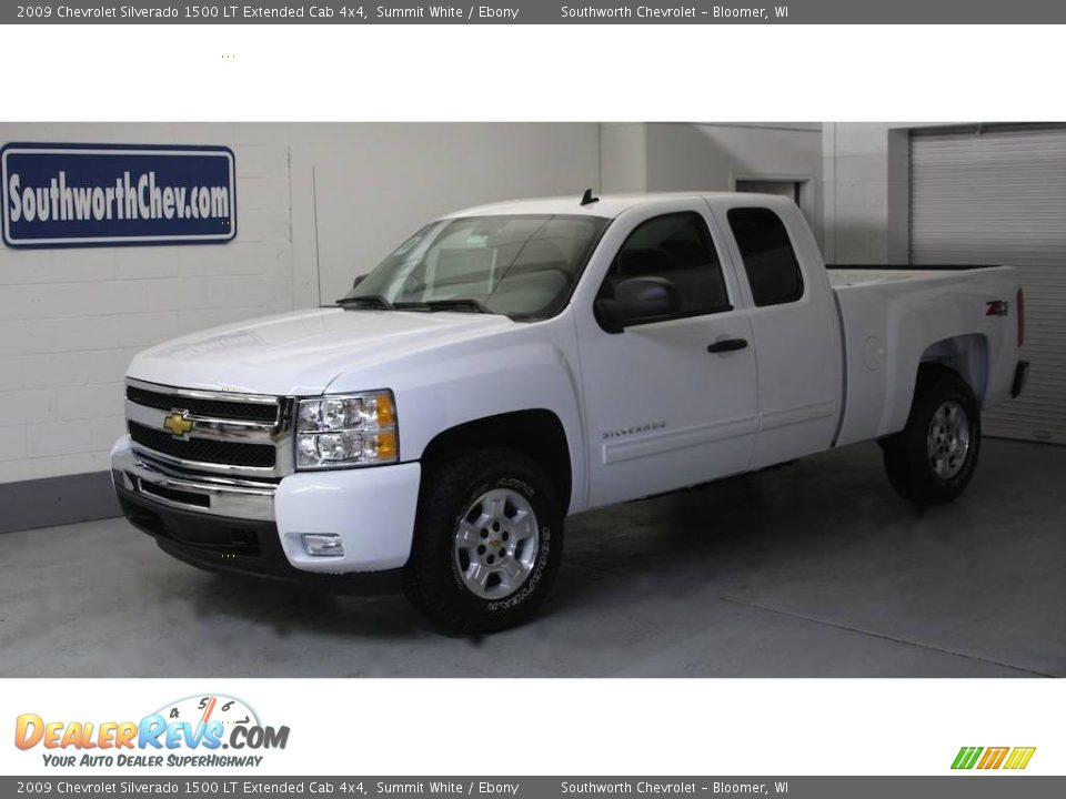 2009 Chevrolet Silverado 1500 LT Extended Cab 4x4 Summit White / Ebony Photo #1