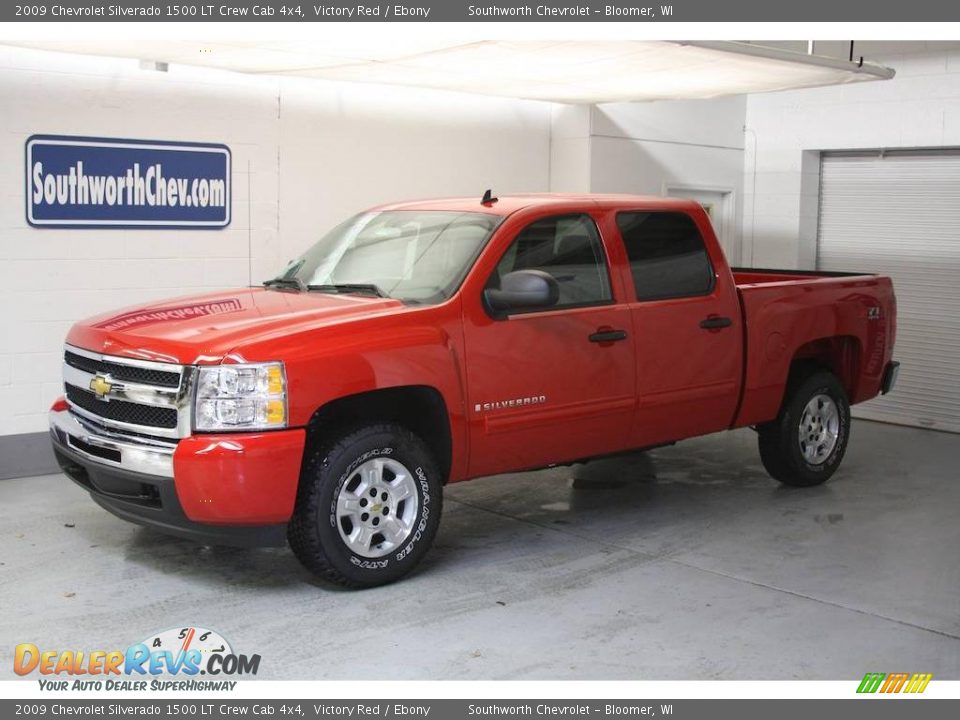 2009 Chevrolet Silverado 1500 LT Crew Cab 4x4 Victory Red / Ebony Photo #1
