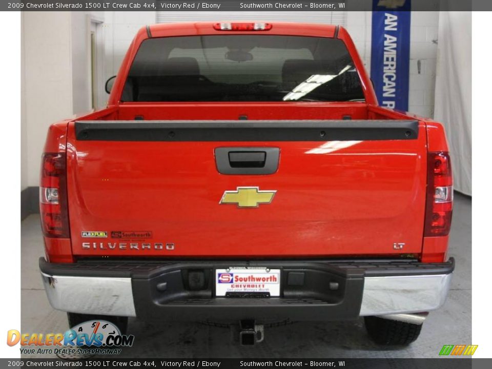 2009 Chevrolet Silverado 1500 LT Crew Cab 4x4 Victory Red / Ebony Photo #3