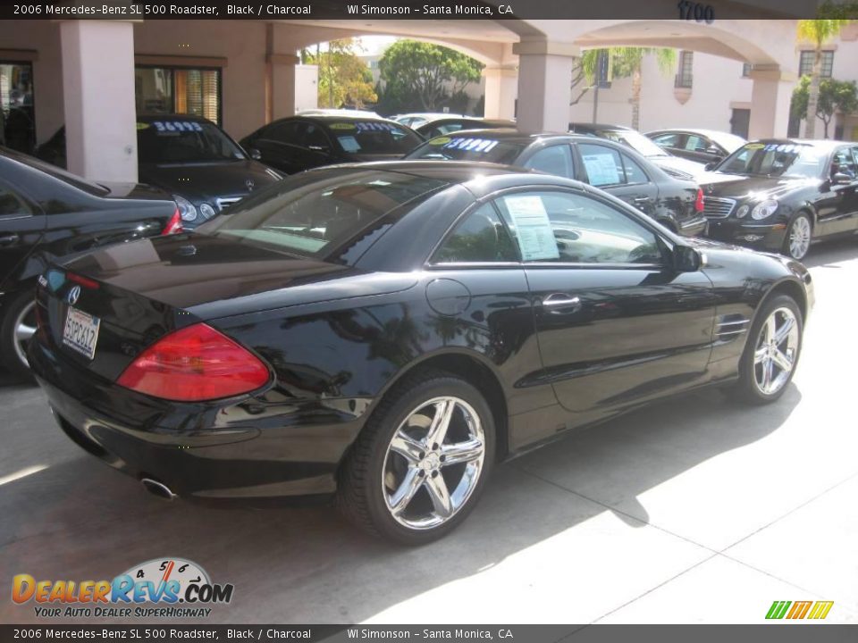 2006 Mercedes-Benz SL 500 Roadster Black / Charcoal Photo #2