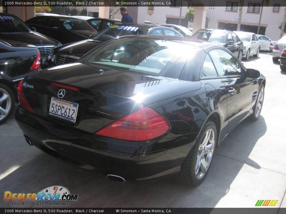 2006 Mercedes-Benz SL 500 Roadster Black / Charcoal Photo #3