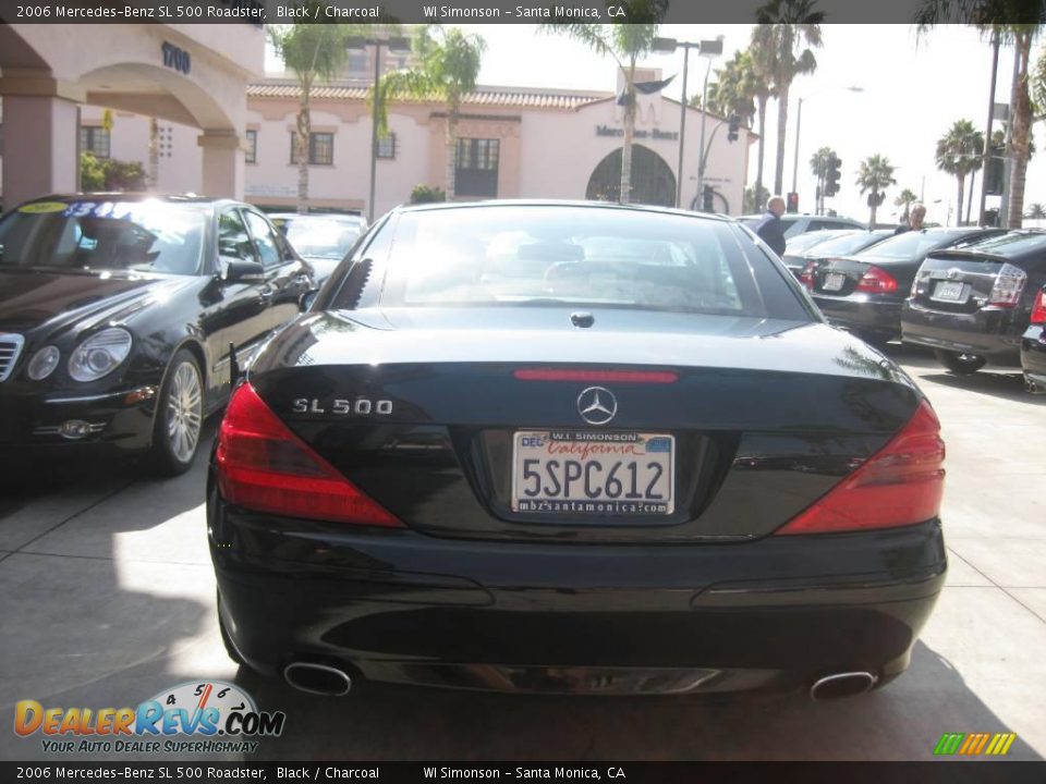 2006 Mercedes-Benz SL 500 Roadster Black / Charcoal Photo #4