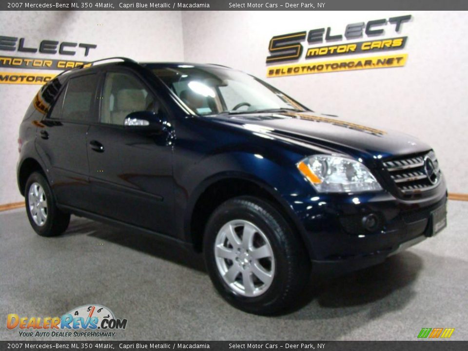 2007 Mercedes-Benz ML 350 4Matic Capri Blue Metallic / Macadamia Photo #3