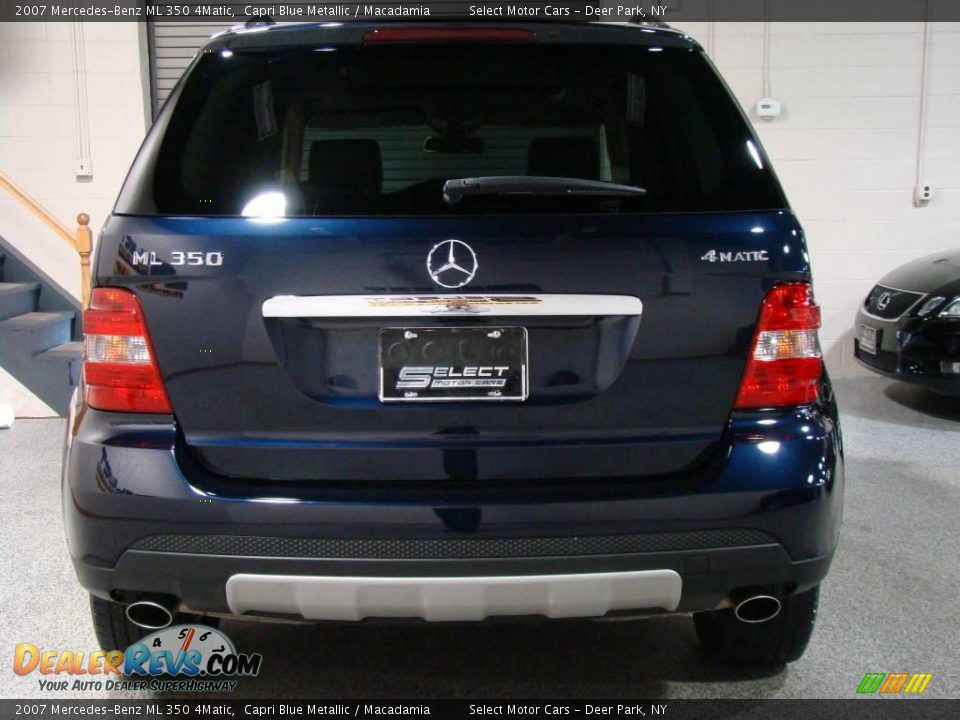 2007 Mercedes-Benz ML 350 4Matic Capri Blue Metallic / Macadamia Photo #5