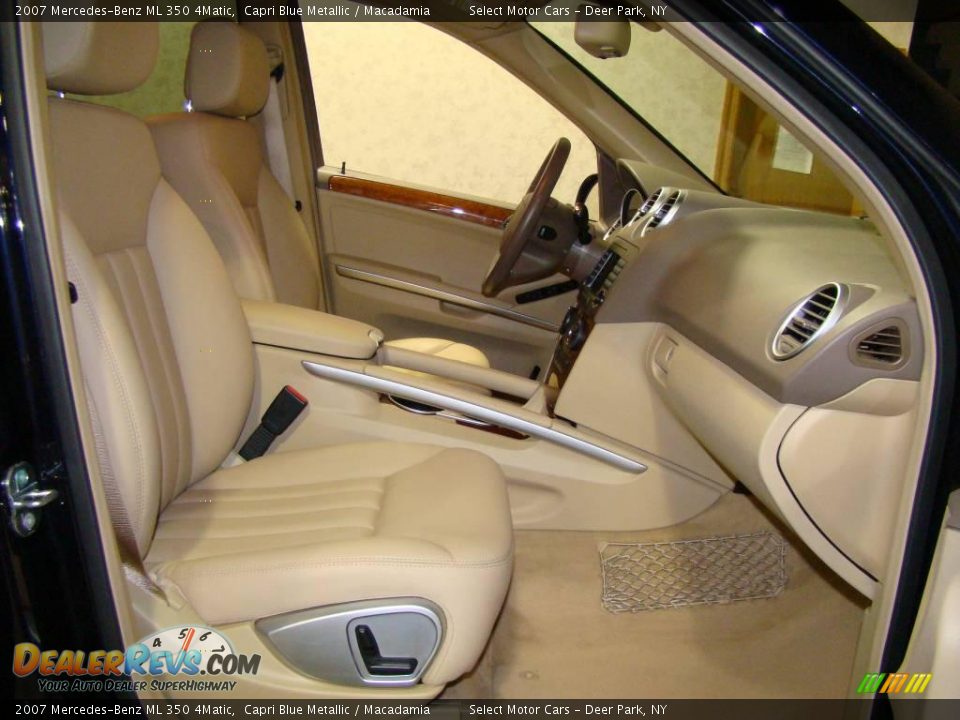 2007 Mercedes-Benz ML 350 4Matic Capri Blue Metallic / Macadamia Photo #11