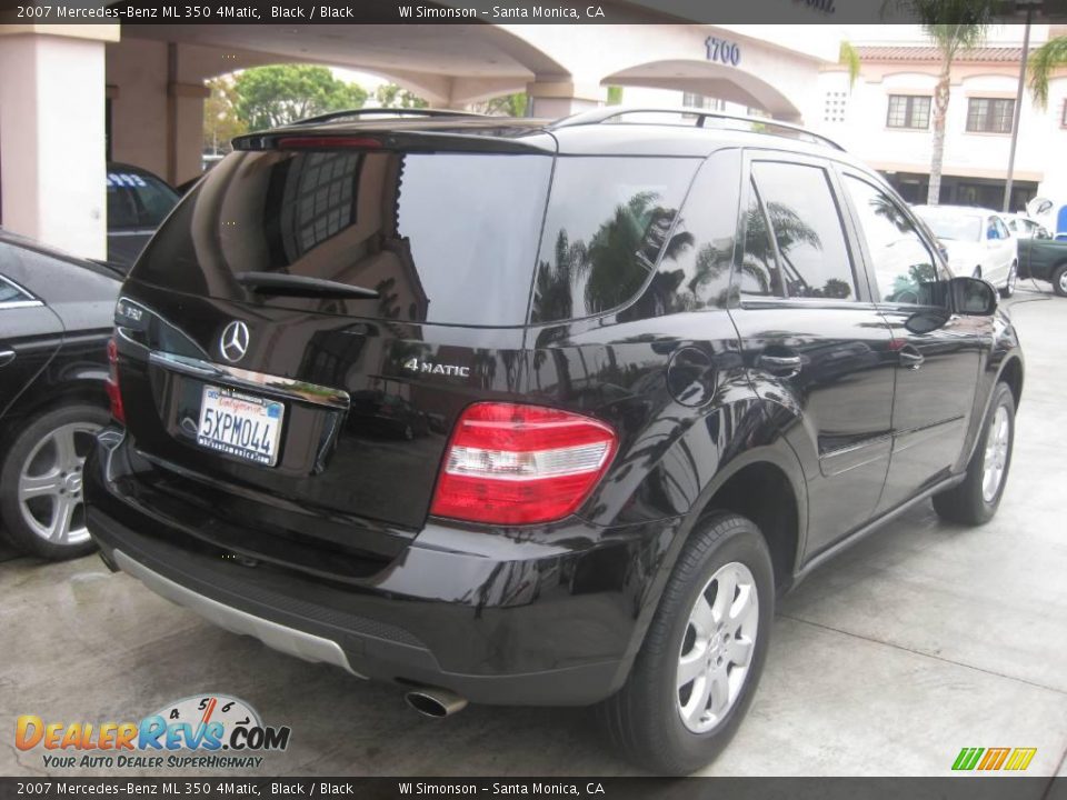 2007 Mercedes-Benz ML 350 4Matic Black / Black Photo #3