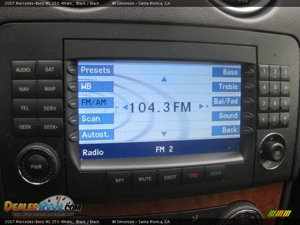 2007 Mercedes-Benz ML 350 4Matic Black / Black Photo #13