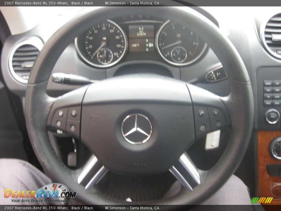 2007 Mercedes-Benz ML 350 4Matic Black / Black Photo #17