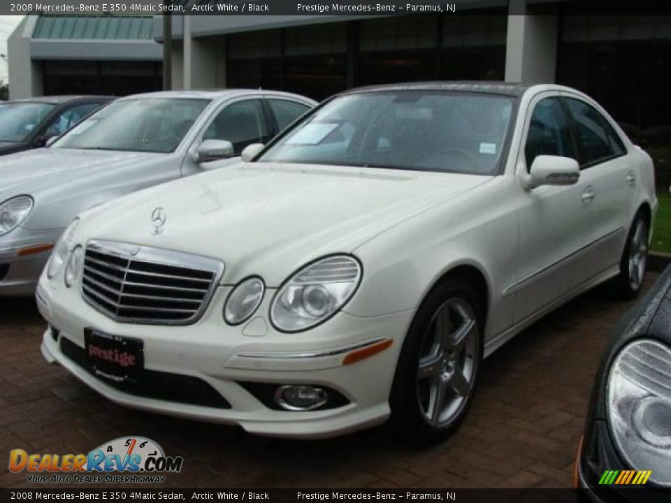 2008 Mercedes-Benz E 350 4Matic Sedan Arctic White / Black Photo #1