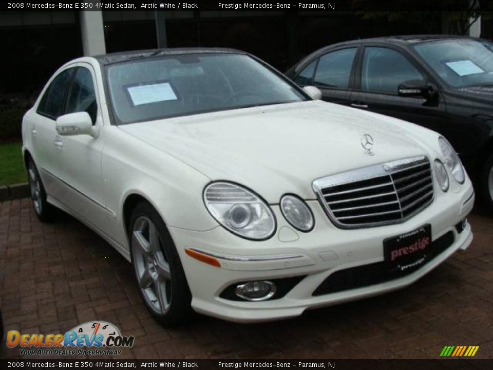 2008 Mercedes-Benz E 350 4Matic Sedan Arctic White / Black Photo #3