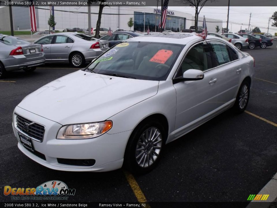 2008 Volvo S80 3.2 Ice White / Sandstone Beige Photo #1