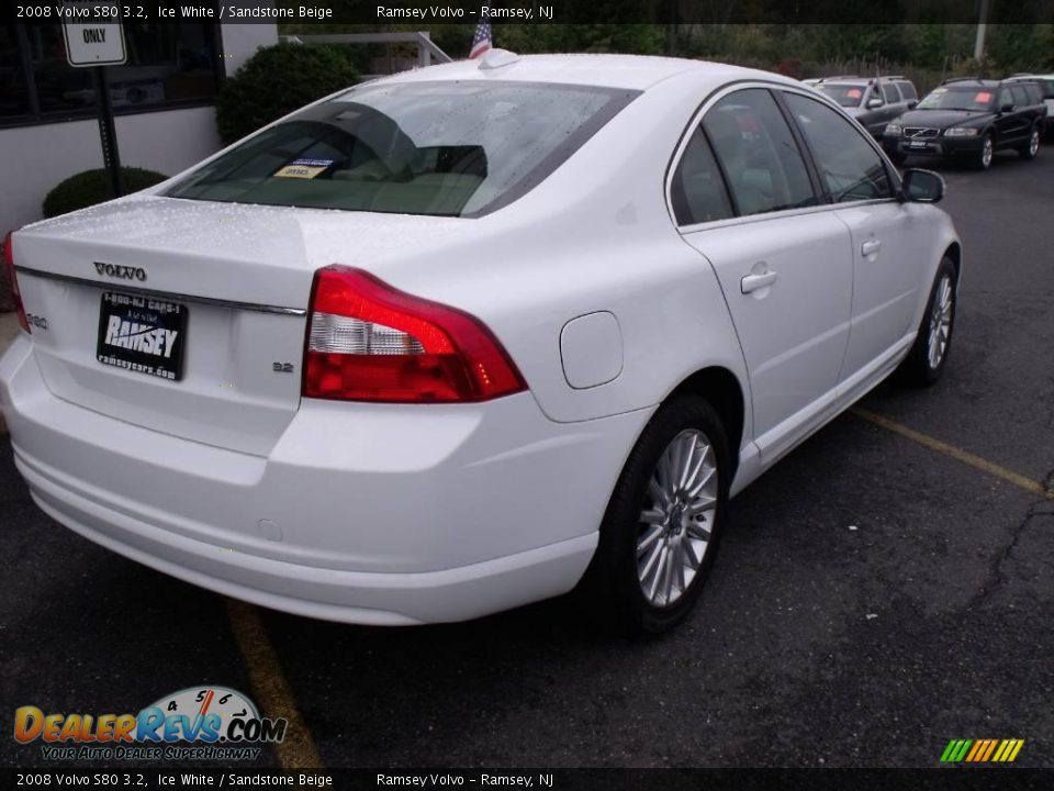 2008 Volvo S80 3.2 Ice White / Sandstone Beige Photo #7