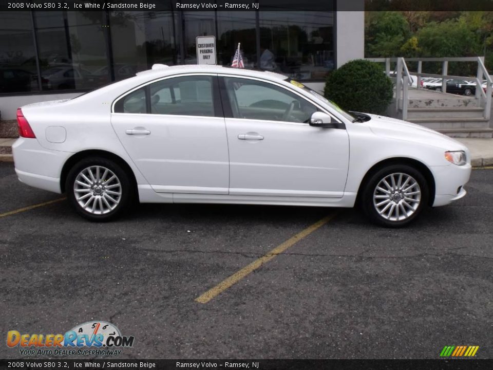 2008 Volvo S80 3.2 Ice White / Sandstone Beige Photo #8