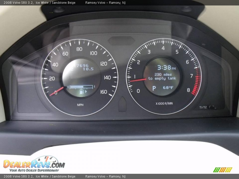 2008 Volvo S80 3.2 Ice White / Sandstone Beige Photo #11