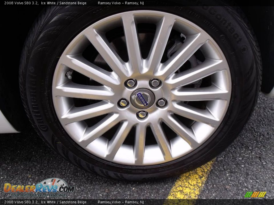 2008 Volvo S80 3.2 Ice White / Sandstone Beige Photo #18
