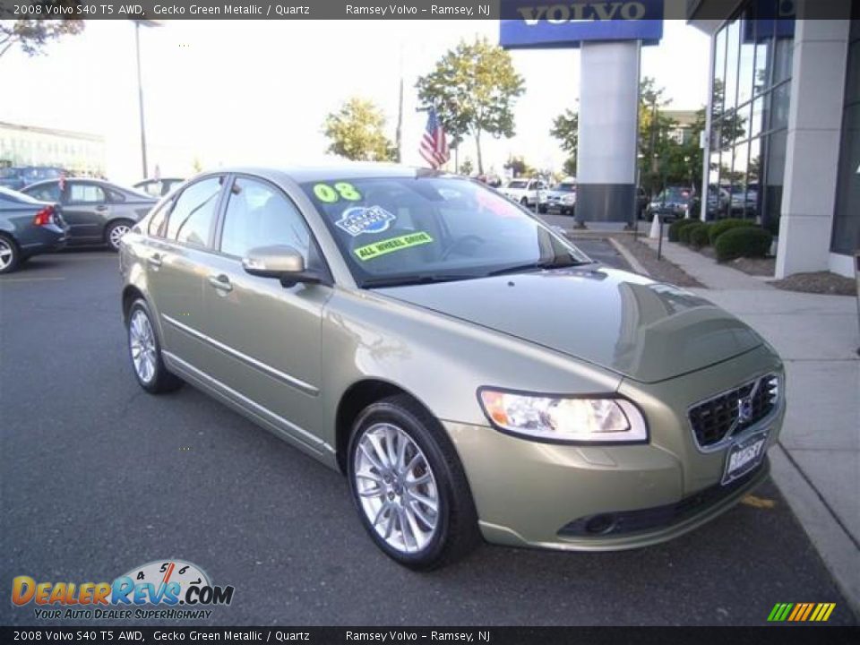 2008 Volvo S40 T5 AWD Gecko Green Metallic / Quartz Photo #1