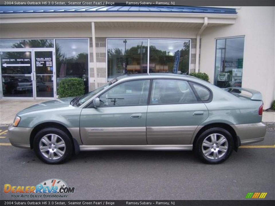 2004 Subaru Outback H6 3.0 Sedan Seamist Green Pearl / Beige Photo #2