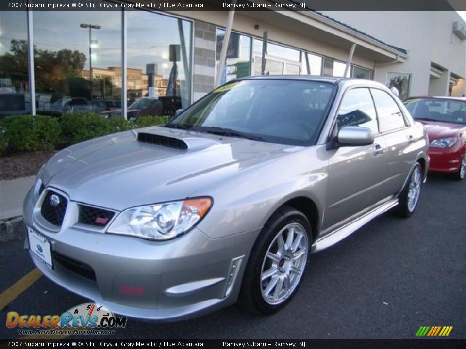 2007 Subaru Impreza WRX STi Crystal Gray Metallic / Blue Alcantara Photo #1