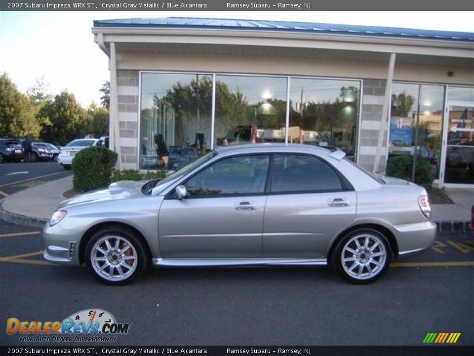 2007 Subaru Impreza WRX STi Crystal Gray Metallic / Blue Alcantara Photo #3