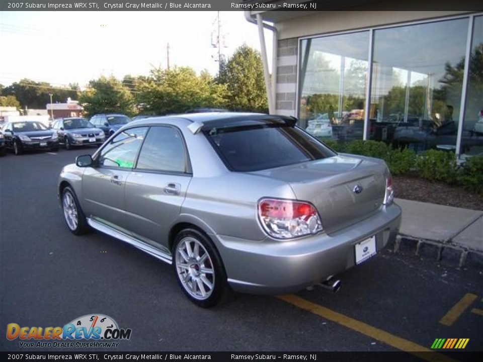 2007 Subaru Impreza WRX STi Crystal Gray Metallic / Blue Alcantara Photo #4