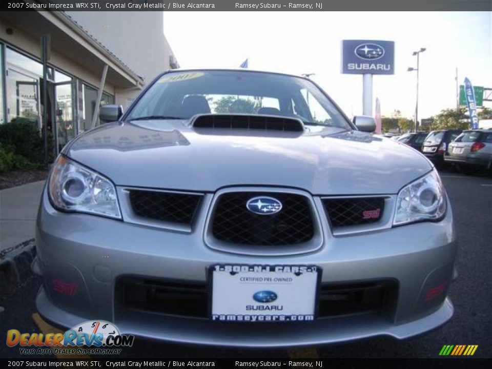 2007 Subaru Impreza WRX STi Crystal Gray Metallic / Blue Alcantara Photo #7