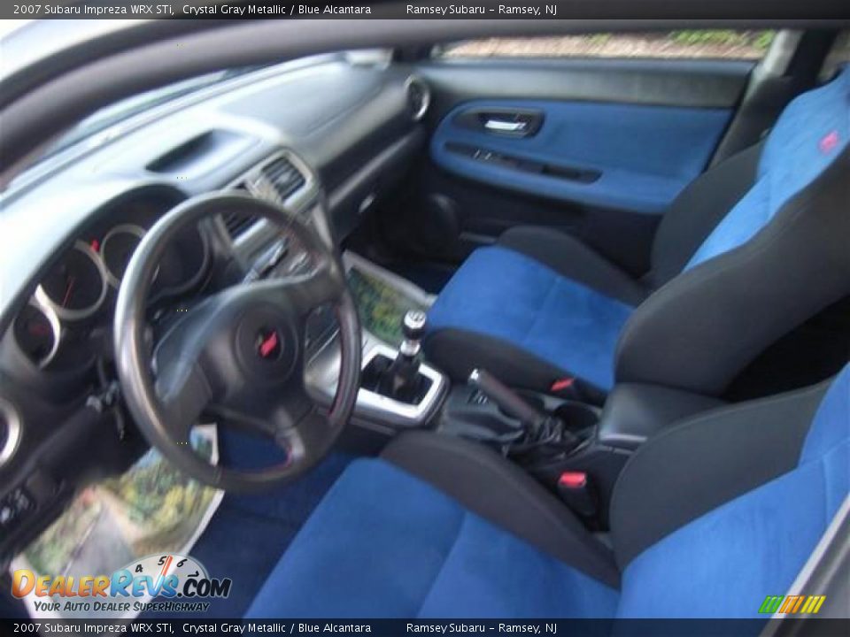 2007 Subaru Impreza WRX STi Crystal Gray Metallic / Blue Alcantara Photo #8