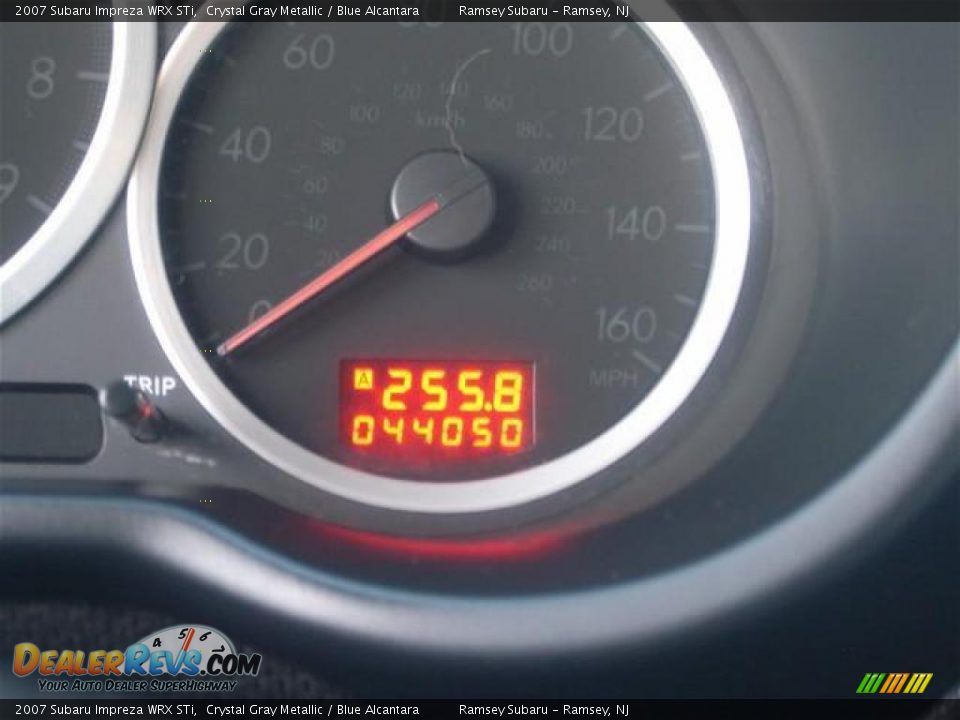 2007 Subaru Impreza WRX STi Crystal Gray Metallic / Blue Alcantara Photo #10