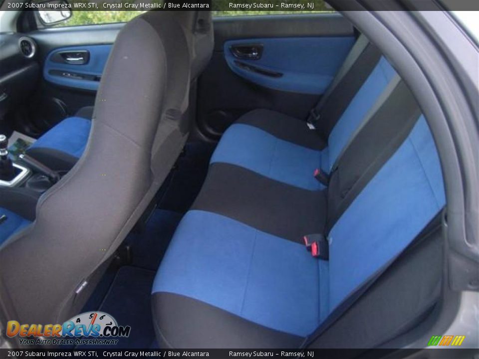 2007 Subaru Impreza WRX STi Crystal Gray Metallic / Blue Alcantara Photo #12