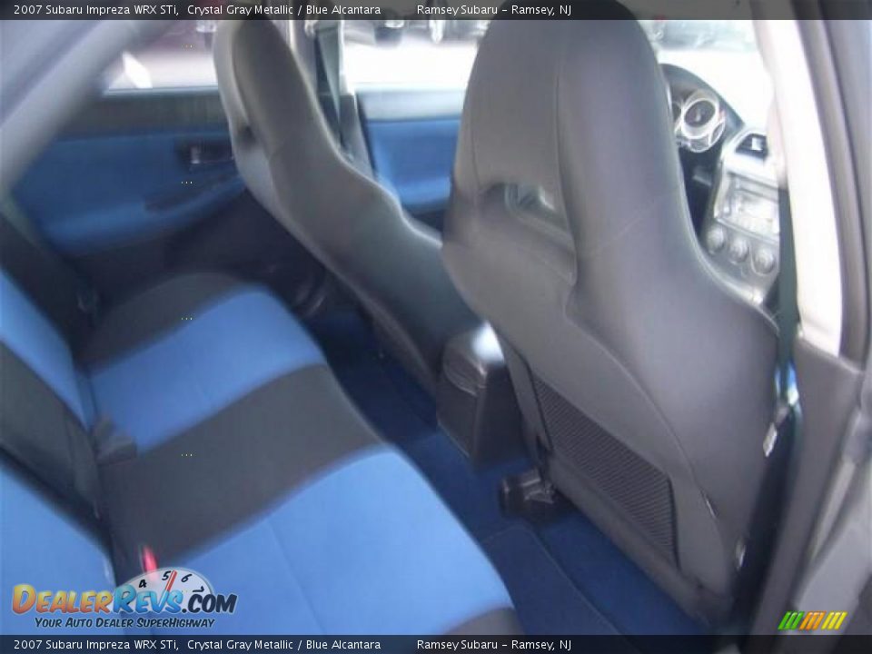 2007 Subaru Impreza WRX STi Crystal Gray Metallic / Blue Alcantara Photo #14