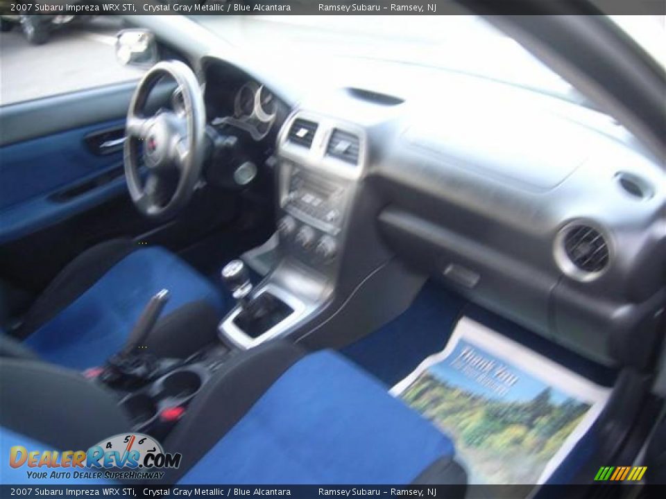 2007 Subaru Impreza WRX STi Crystal Gray Metallic / Blue Alcantara Photo #15
