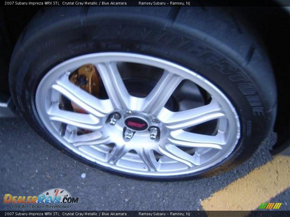 2007 Subaru Impreza WRX STi Crystal Gray Metallic / Blue Alcantara Photo #17