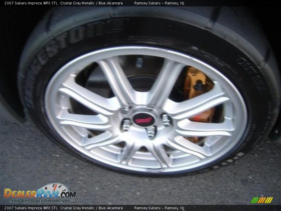 2007 Subaru Impreza WRX STi Crystal Gray Metallic / Blue Alcantara Photo #18