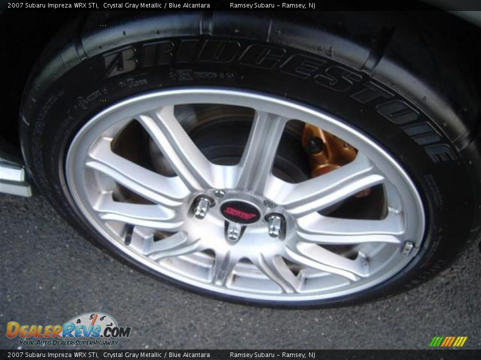 2007 Subaru Impreza WRX STi Crystal Gray Metallic / Blue Alcantara Photo #19