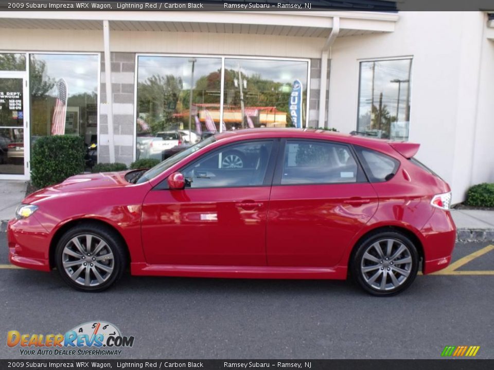 2009 Subaru Impreza WRX Wagon Lightning Red / Carbon Black Photo #2