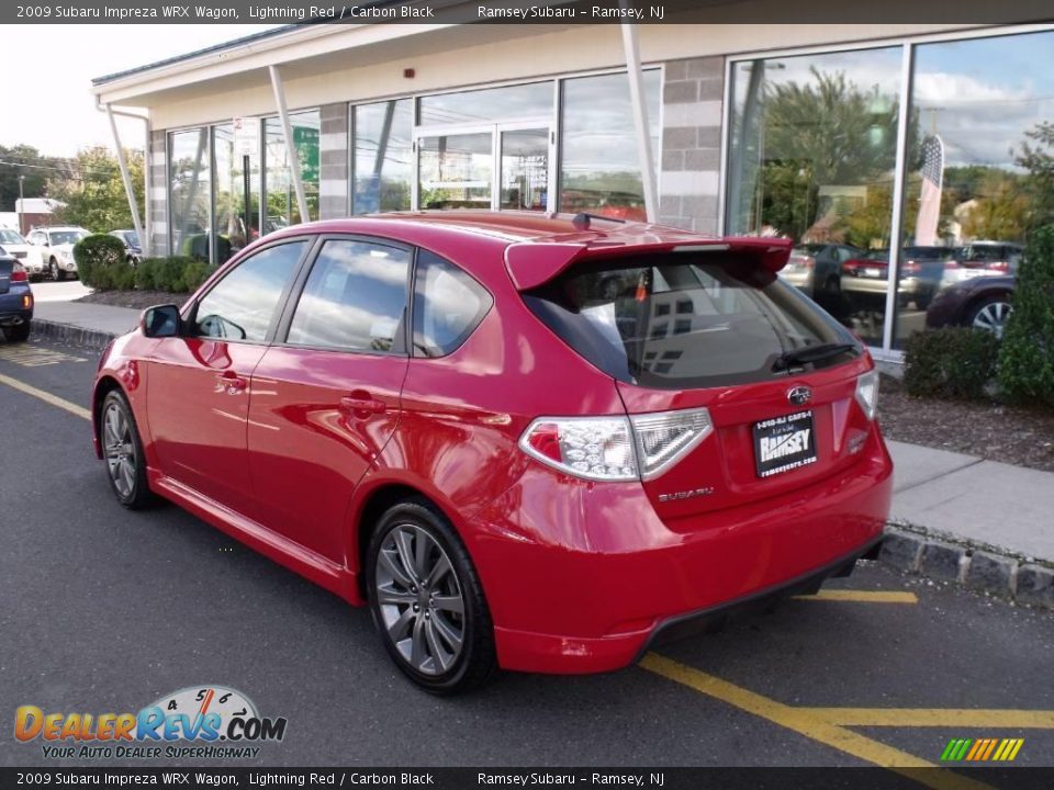 2009 Subaru Impreza WRX Wagon Lightning Red / Carbon Black Photo #3