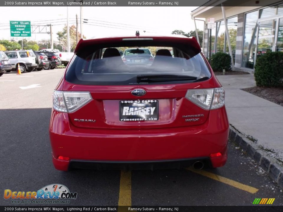 2009 Subaru Impreza WRX Wagon Lightning Red / Carbon Black Photo #4