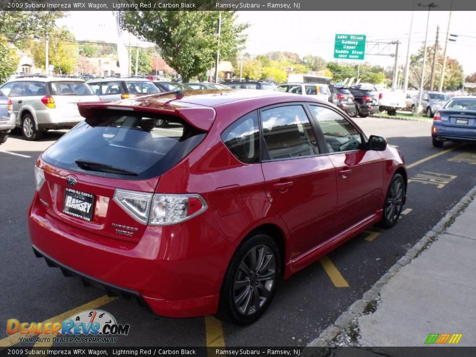 2009 Subaru Impreza WRX Wagon Lightning Red / Carbon Black Photo #5