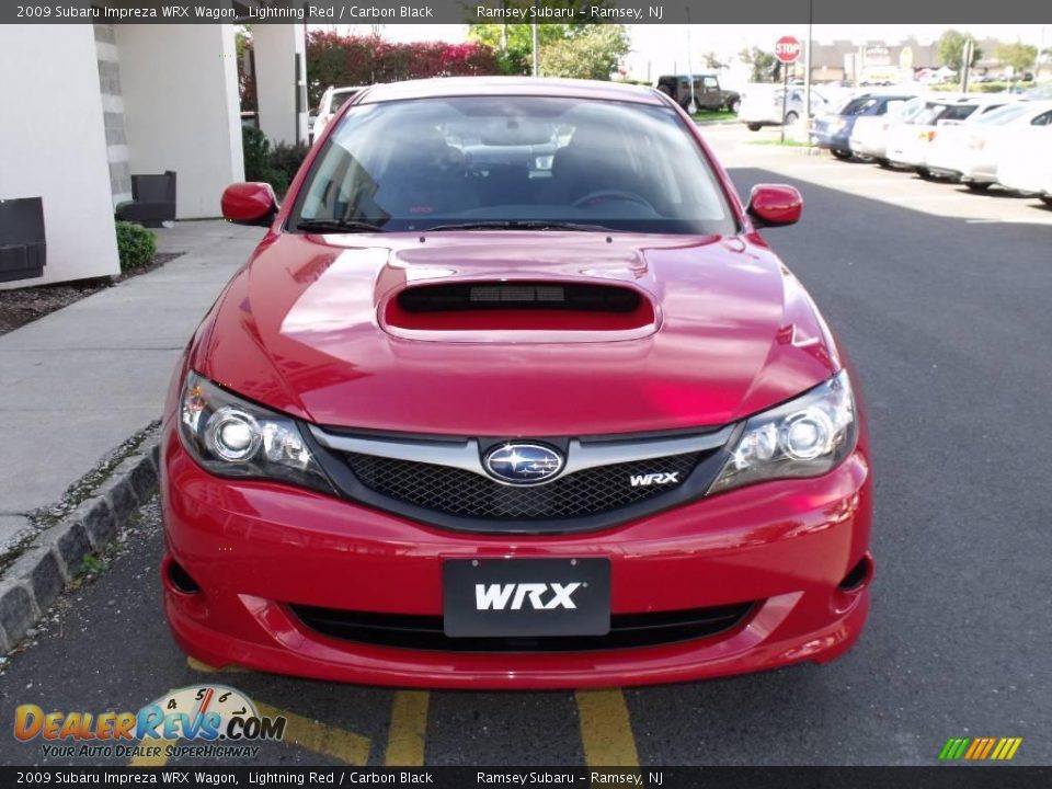 2009 Subaru Impreza WRX Wagon Lightning Red / Carbon Black Photo #7