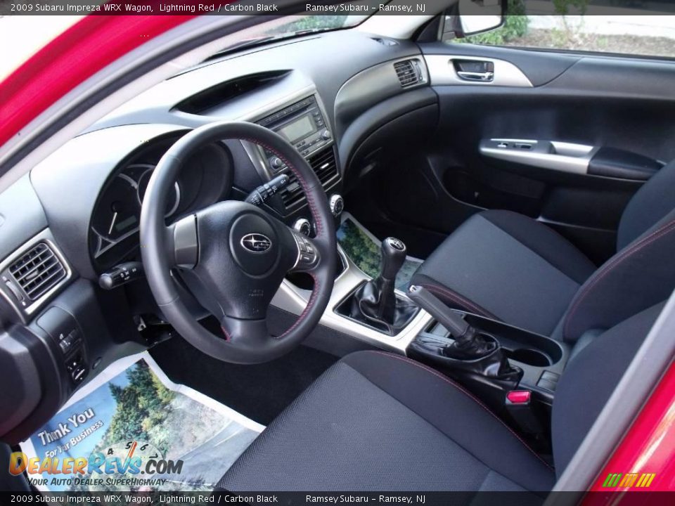 2009 Subaru Impreza WRX Wagon Lightning Red / Carbon Black Photo #8