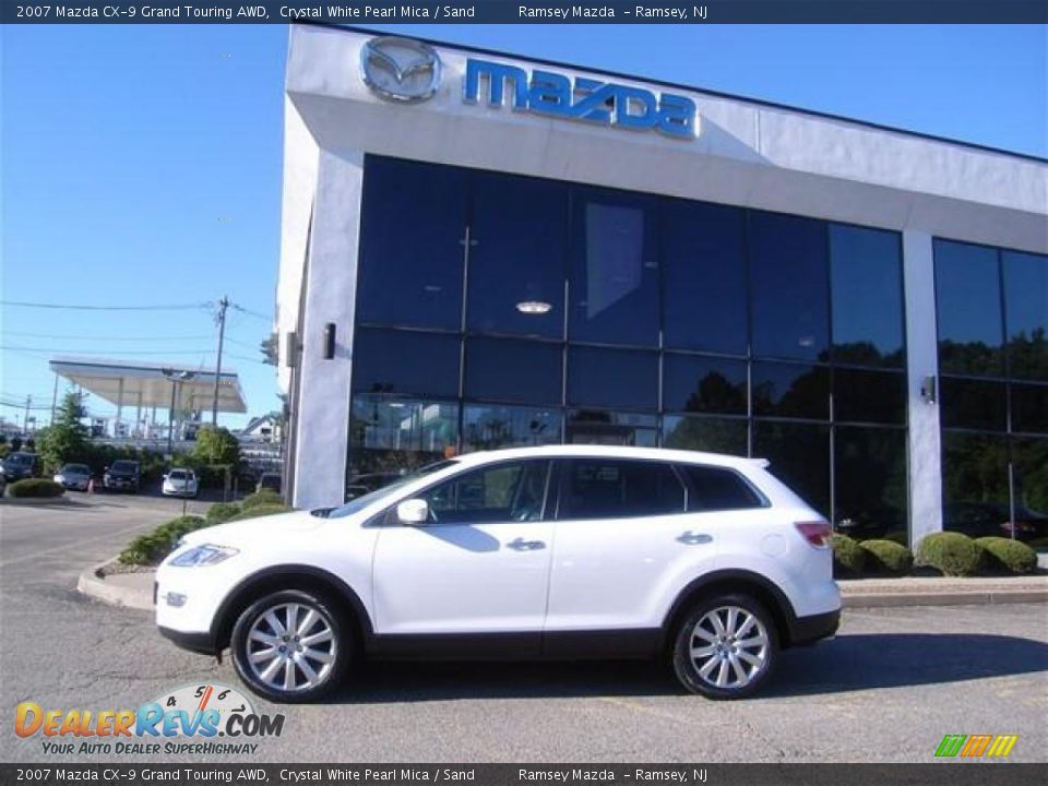 2007 Mazda CX-9 Grand Touring AWD Crystal White Pearl Mica / Sand Photo #4