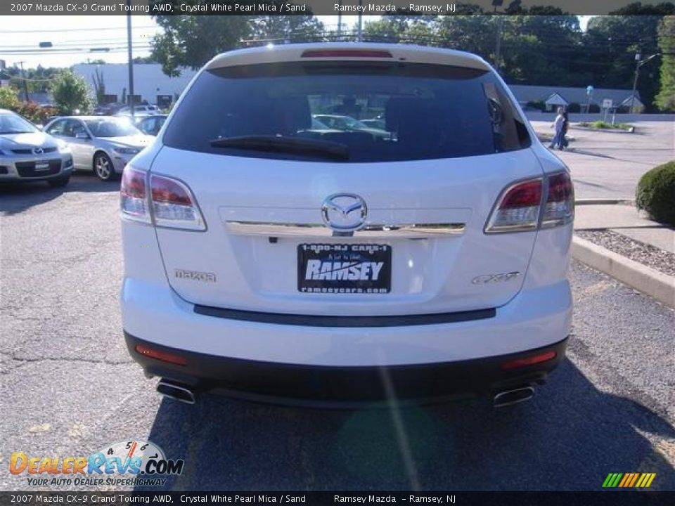 2007 Mazda CX-9 Grand Touring AWD Crystal White Pearl Mica / Sand Photo #6