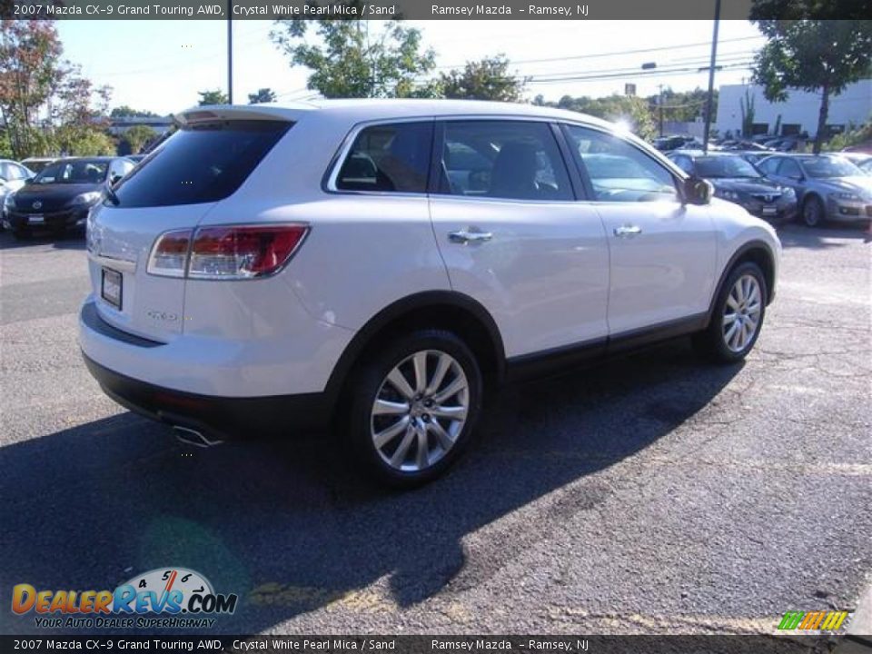 2007 Mazda CX-9 Grand Touring AWD Crystal White Pearl Mica / Sand Photo #7